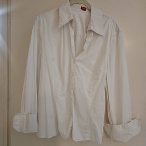 Esprit Elegant Cream Button-Down Shirt
